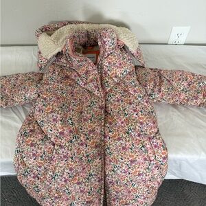 Amazon Essentials Orange and Cream Lined Jacket